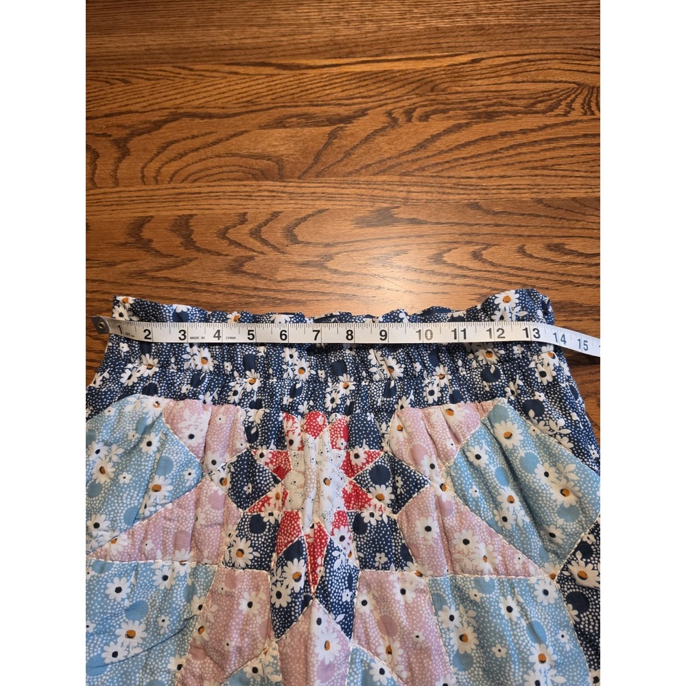 Sea New York Talia Quilted Midi Skirt Womens Medium A-Line 100% Cotton Patchwork - Picture 7 of 13